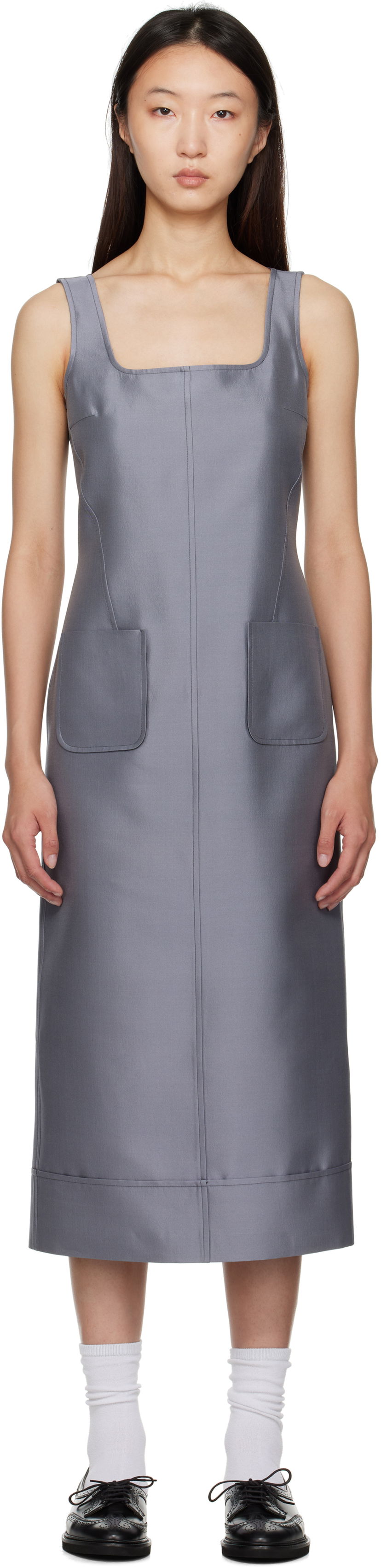 Kjole Thom Browne Thom Browne Column Maxi Dress Grå | FDSF20A-F0989