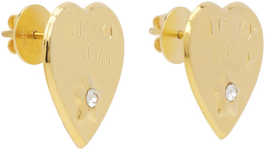 Øreringe Chopova Lowena Chopova Lowena Lucky Star Heart Earrings Metalisk | 6431, 1