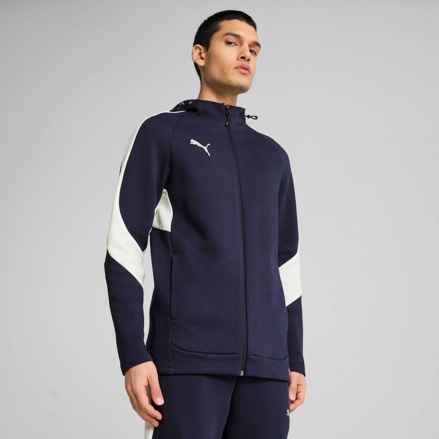 Jakke Puma Puma teamEVOSTRIPE Hooded Jacket Mørkeblå | 659947-06, 1