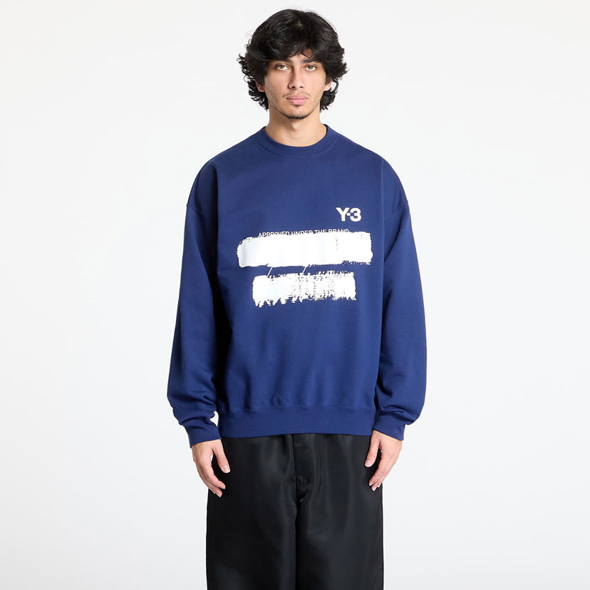 Sweatshirt Y-3 Y-3 Graphic Crew Sweatshirt Mørkeblå | JM3232