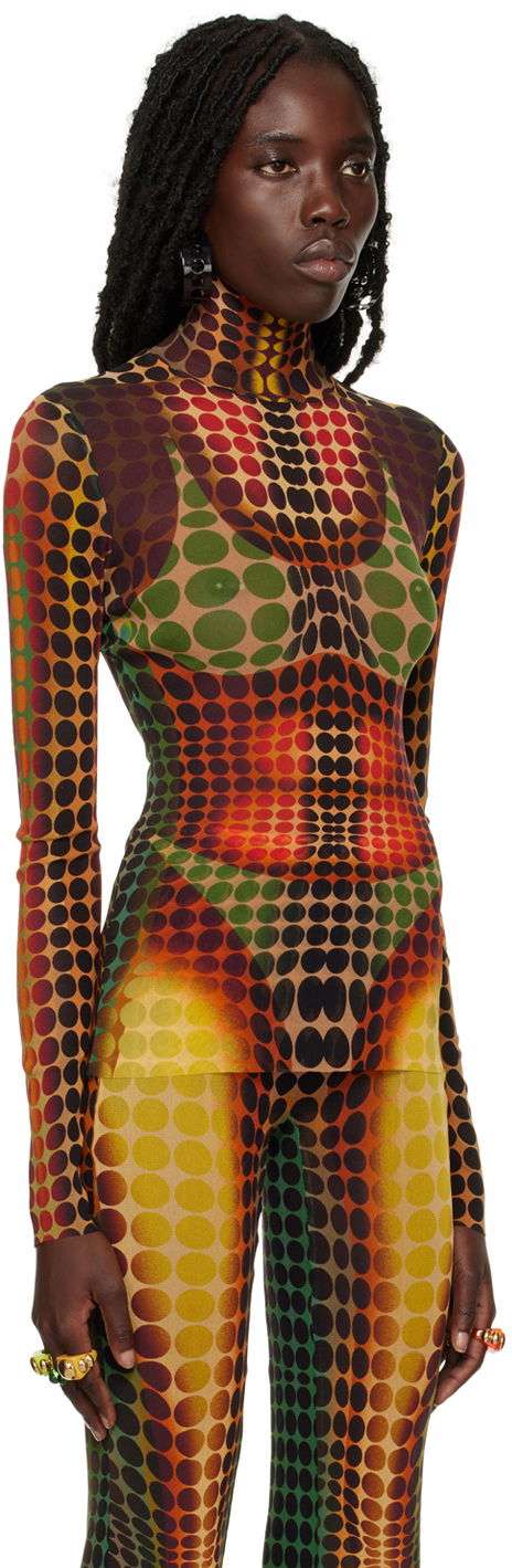 Sweater Jean Paul Gaultier Gaultier Dots Print Turtleneck Top Flerfarvet | 22/09-U-TO049-T521, 1