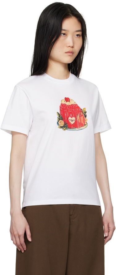 T-shirt Carhartt WIP Short Sleeve Pudding Graphic T-Shirt Hvid | I034435_4, 3