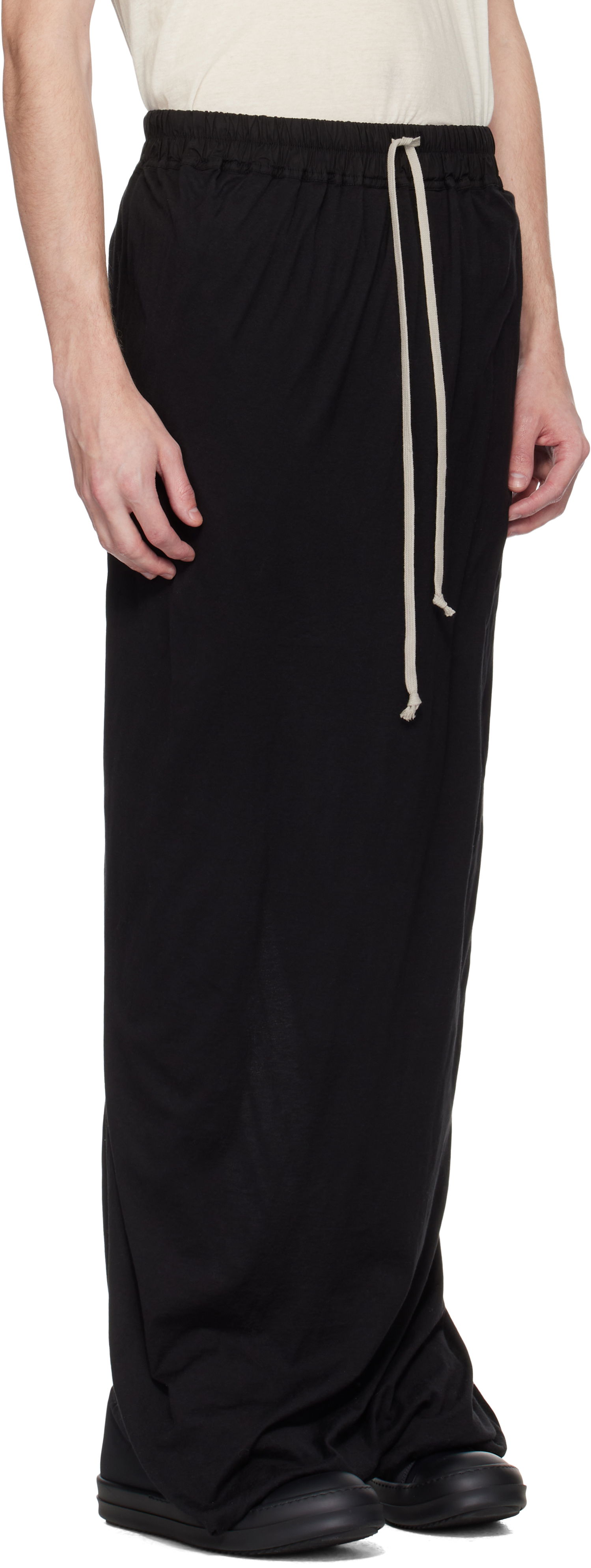 Nederdel Rick Owens Rick Owens DRKSHDW Hollywood Pull On Long Skirt Sort | DU01E3385 BHDB, 1
