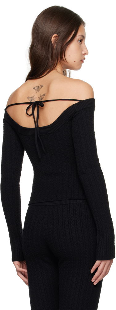 Sweater GUIZIO Guizio Mia Off-the-Shoulder Knit Top Sort | H24107S047, 2