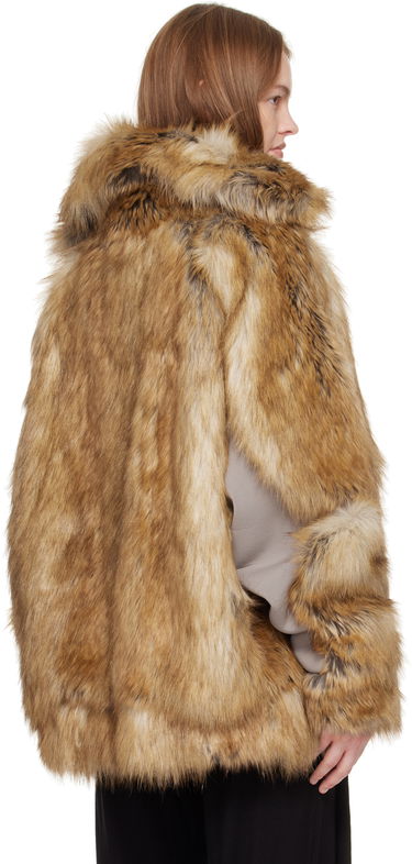 Jakke Ottolinger Ottolinger Oversized Furry Multiline Jacket Brun | 109-701709-01, 2