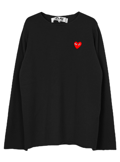 Sweater Comme des Garçons PLAY Red Heart Crewneck Sort | AZ N068 051 1