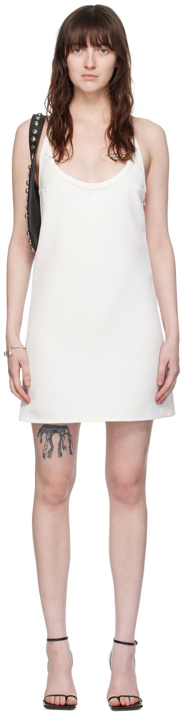 Kjole Courrèges Babydoll Minidress Hvid | 124CRO377PL0007, 0