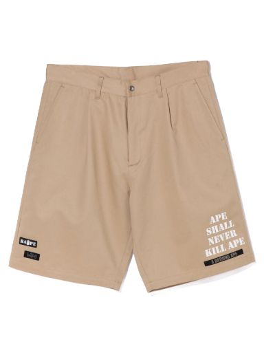 Shorts BAPE Multi Motif Leather Pocket Chino Shorts Beige | 1I80-153-006