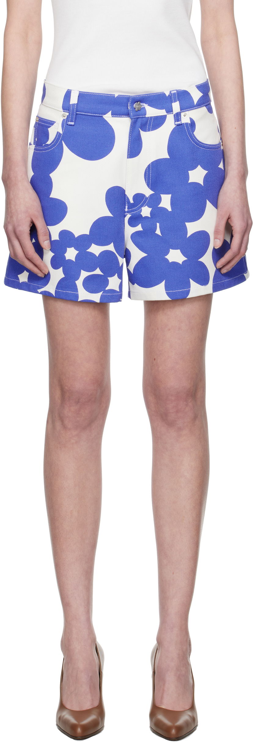 Shorts Marni Marni Dillies Print Shorts Blå | PAMA0543S0 UTC462