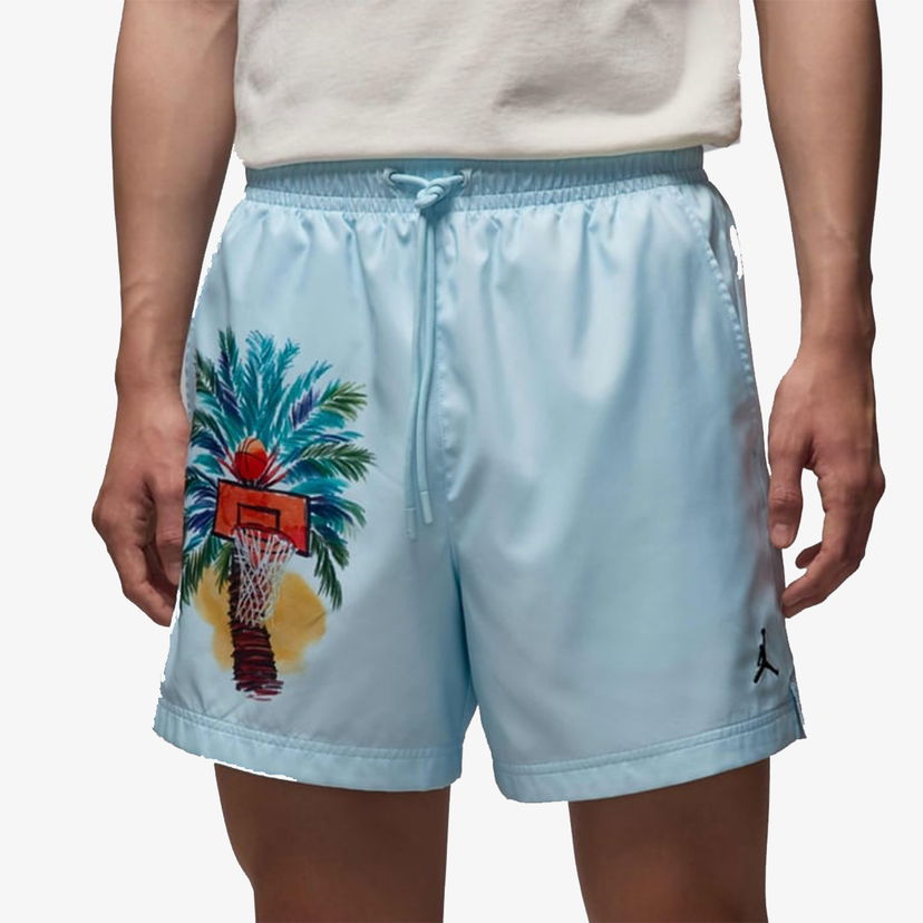 Shorts Jordan Jordan Essentials Poolside Basketball Print Shorts Blå | IB7276-474