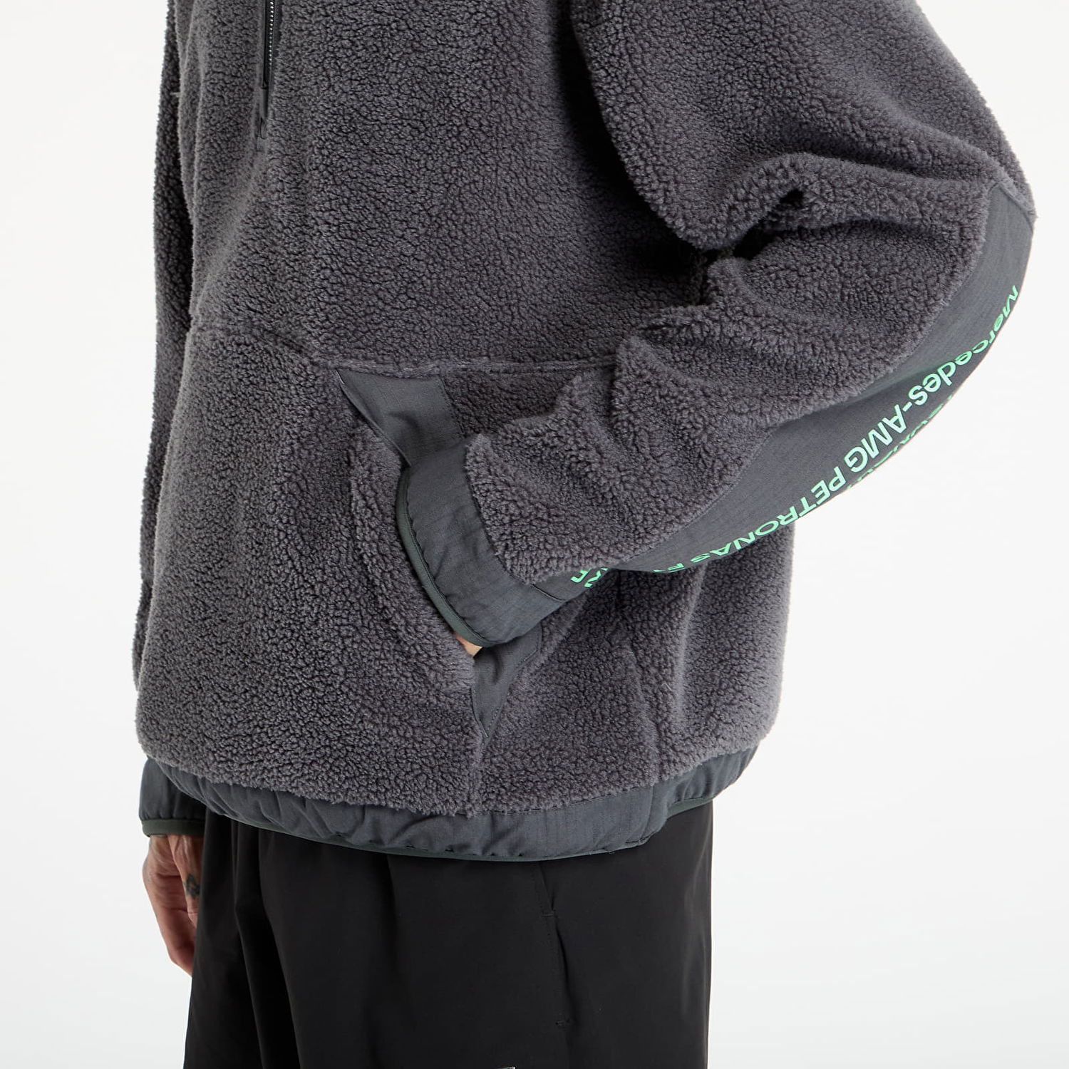Sweatshirt adidas Performance Mercedes-AMG Petronas Formula One Team Fleece Half-Zip Sweatshirt Grå | JX8779, 1