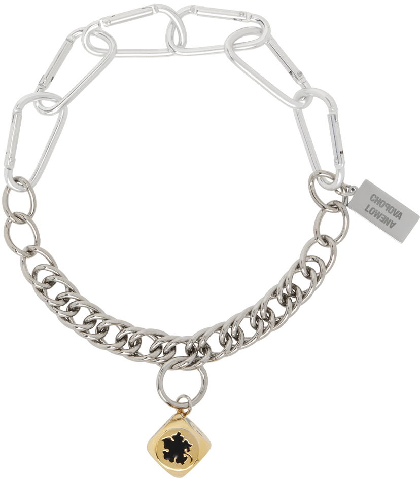 Halskæde Chopova Lowena Lucky Dice Charm Necklace Metalisk | 6523