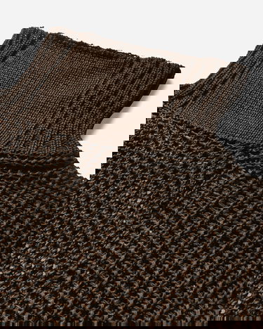 Sweater Cav Empt Twill Back Side Knit Sweater Brun | CES27KN01 BROWN, 3