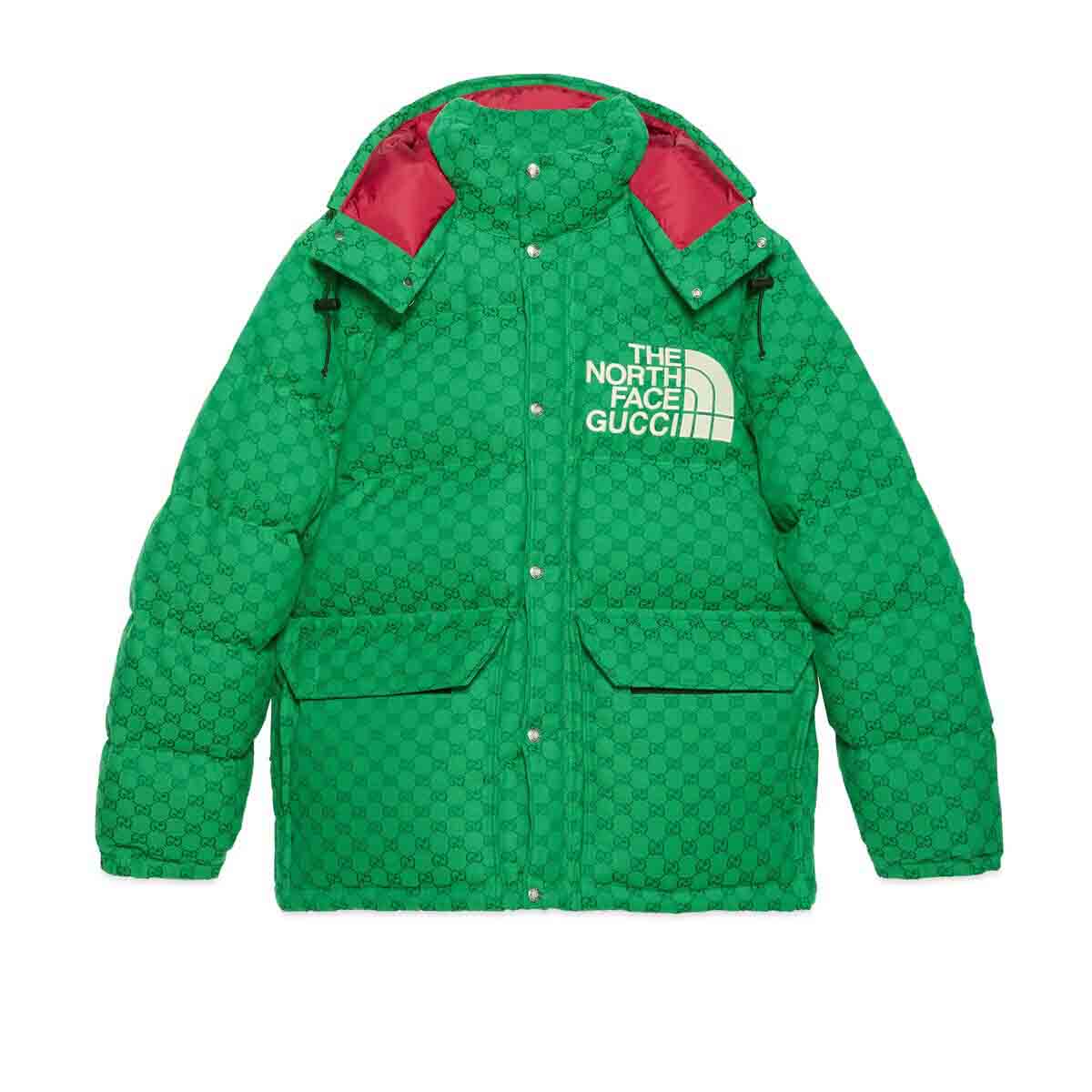 Jakke Gucci The North Face x Down Jacket Grøn | 670766 Z8APX 3421, 0