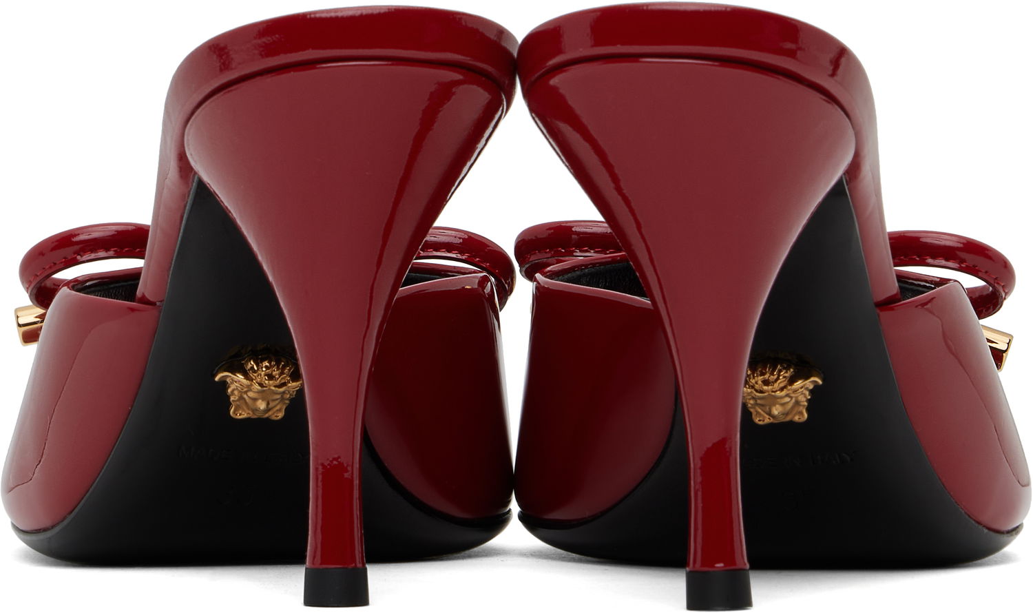 Skopleje Versace Versace Opera Bow Patent Heeled Sandals Rød | 1018239_D2VE_1RB3V, 1