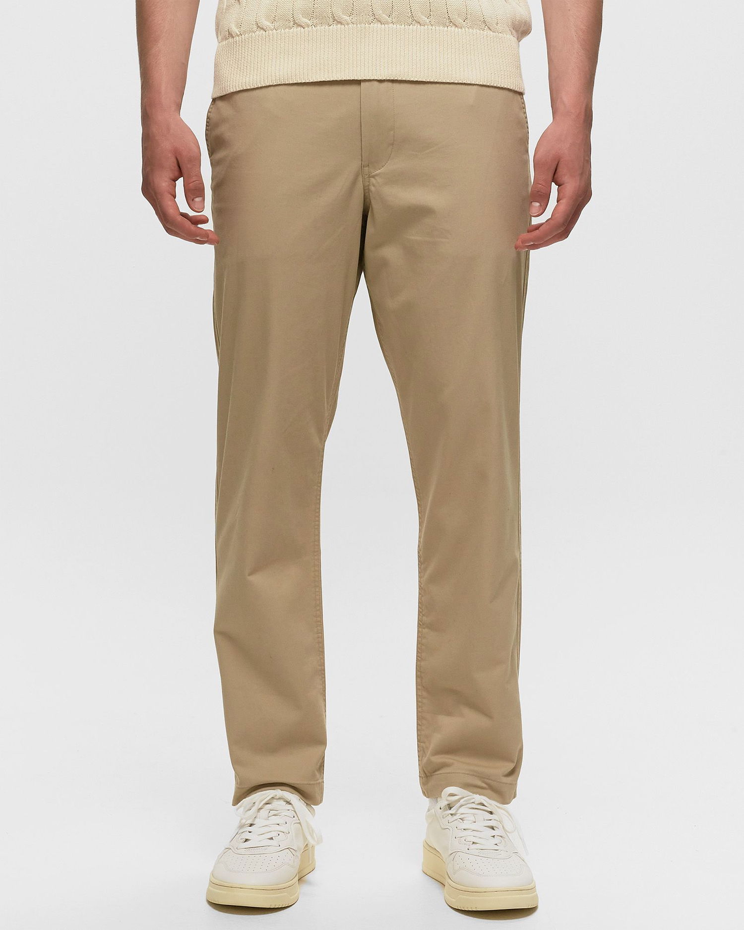 Bukser Polo by Ralph Lauren CFPREPSTERP-FLAT-PANT Beige | 710740566033, 1