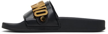 Tilbehør Moschino Moschino Lettering Logo Slides Sort | MA28032G1M M11 000, 2
