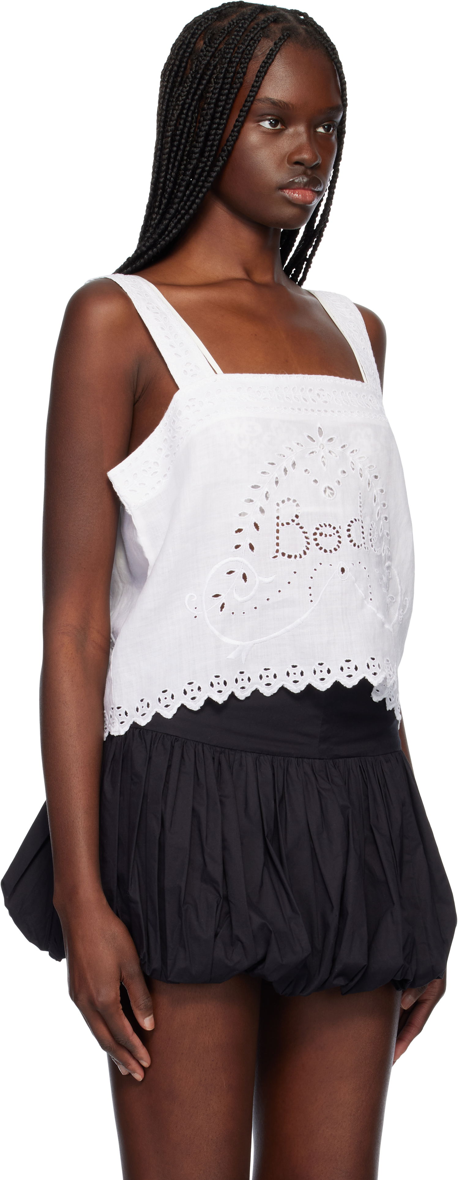 Tanktop Bode Bode Belvoir Eyelet Tank Top Hvid | WRS25SH017, 1