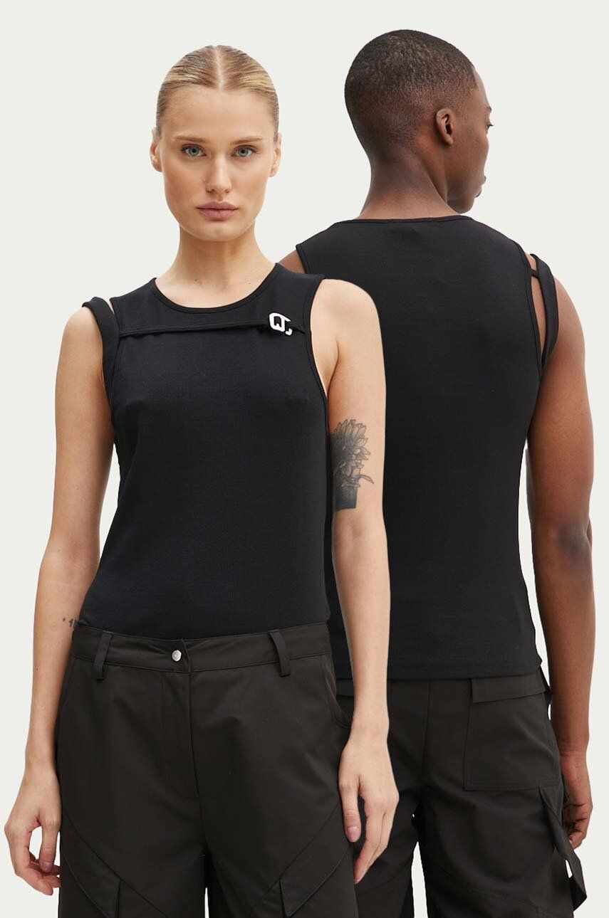 Tanktop HELIOT EMIL Cutout Detail Tank Top Sort | PREAW24.M.09.118, 0