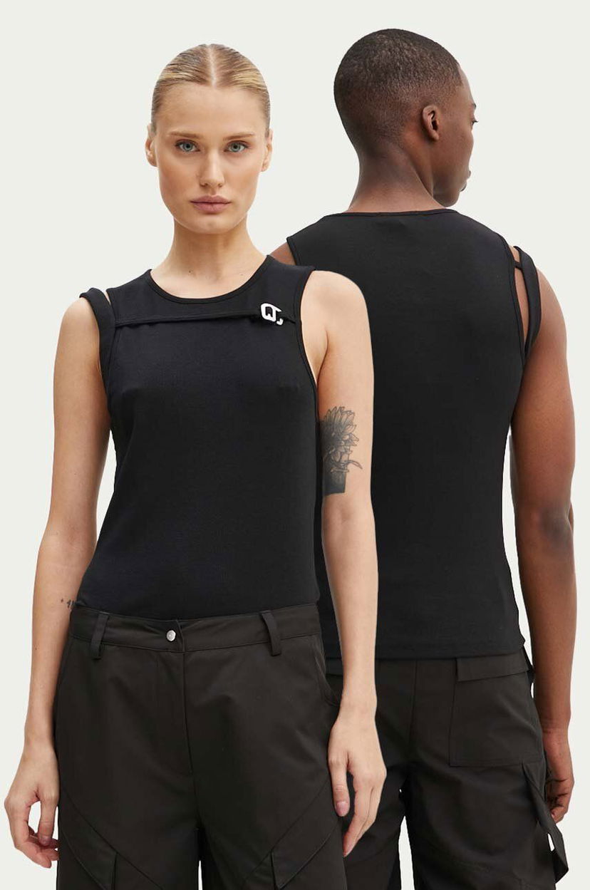 Tanktop HELIOT EMIL Cutout Detail Tank Top Sort | PREAW24.M.09.118