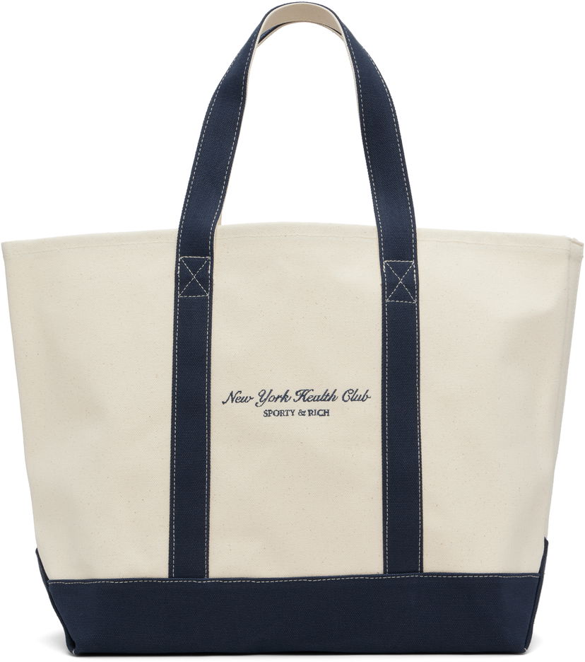 Mulepose Sporty & Rich 'NY Health Club' Tote Beige | BA006514043BE06