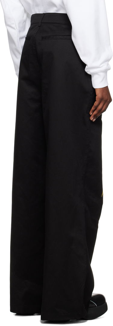 Cargo bukser We11done We11done Embroidered Wide Leg Trousers Sort | WD-PT1-23-252-M-BK, 2