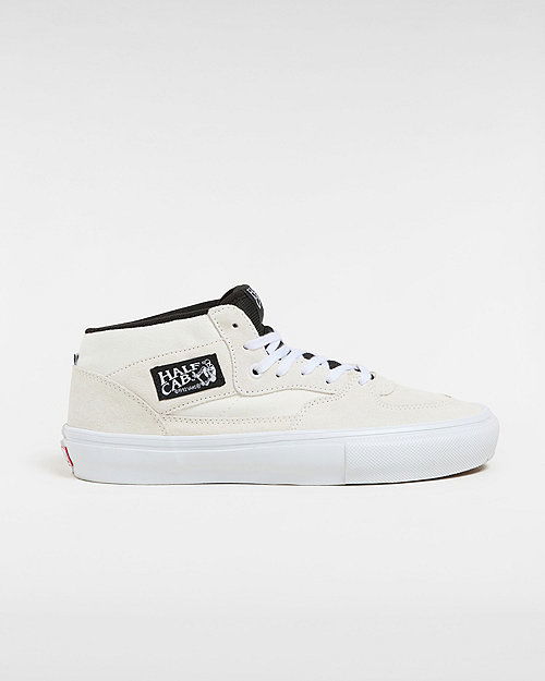 Skateboarding Vans Skate Half Cab Shoes (white/black) Unisex White, Size 6 Hvid | VN0A5FCDYB2