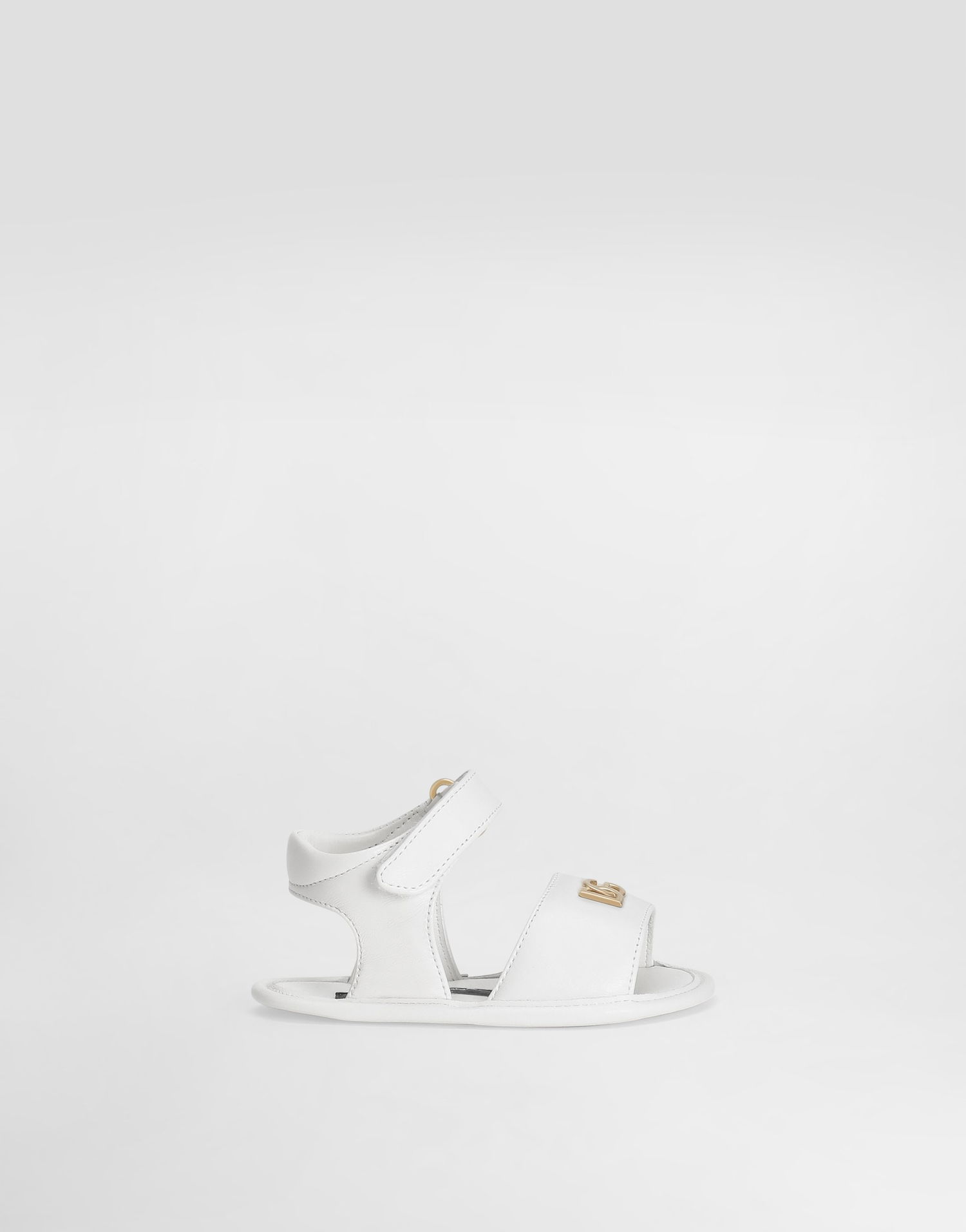 Tilbehør Dolce & Gabbana Dolce & Gabbana Lambskin Nappa Sandals with DG Logo Hvid | DK0157AB79380001, 0