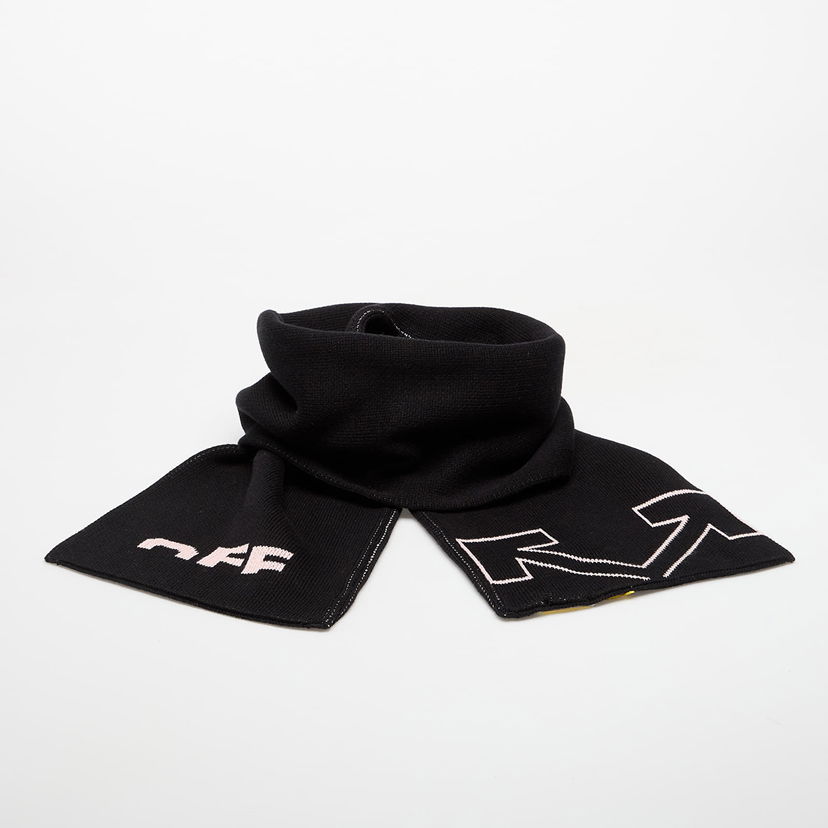 Tørklæde Off-White Type Logo Knit Scarf Sort | OGMA001F25KNI001103C