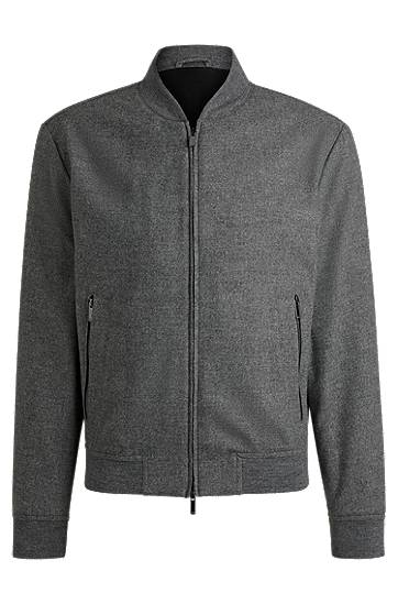 Bomberjakke BOSS Slim-Fit Bomber Jacket Grå | 50502547