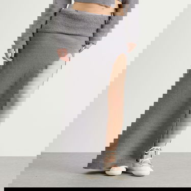 Nederdel SKIMS Textured Knit High Slit Long Skirt Grå | SK-SKT-9921W-DHG, 2