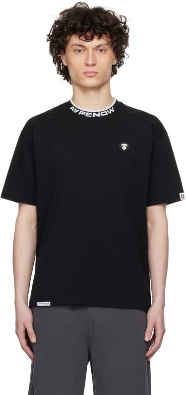 T-shirt AAPE by A Bathing Ape AAPE by A Bathing Ape 'AAPE Now' Moonface Logo T-Shirt Sort | AAPTEM1604XXNBKX, 0