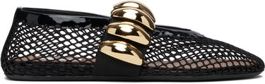 Skopleje Alaïa ALAÏA Fishnet Jewel Ballerina Flats Sort | AA3A067TK062, 0