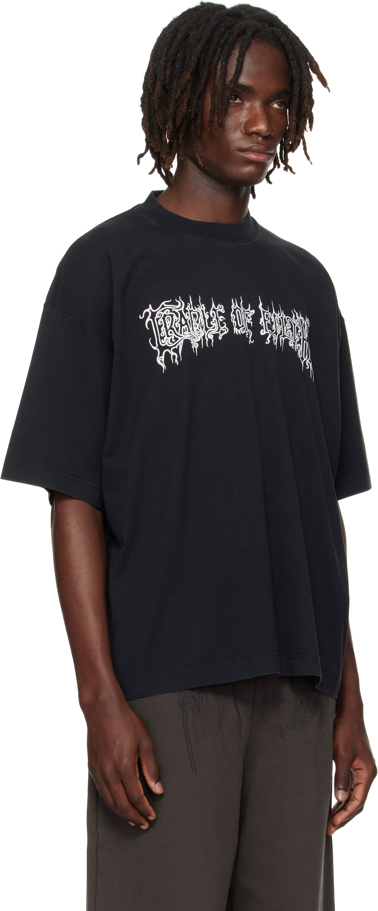 T-shirt VETEMENTS Vetements Cradle of Filth Logo Regular Fit T-Shirt Sort | UCF76TR100B, 1