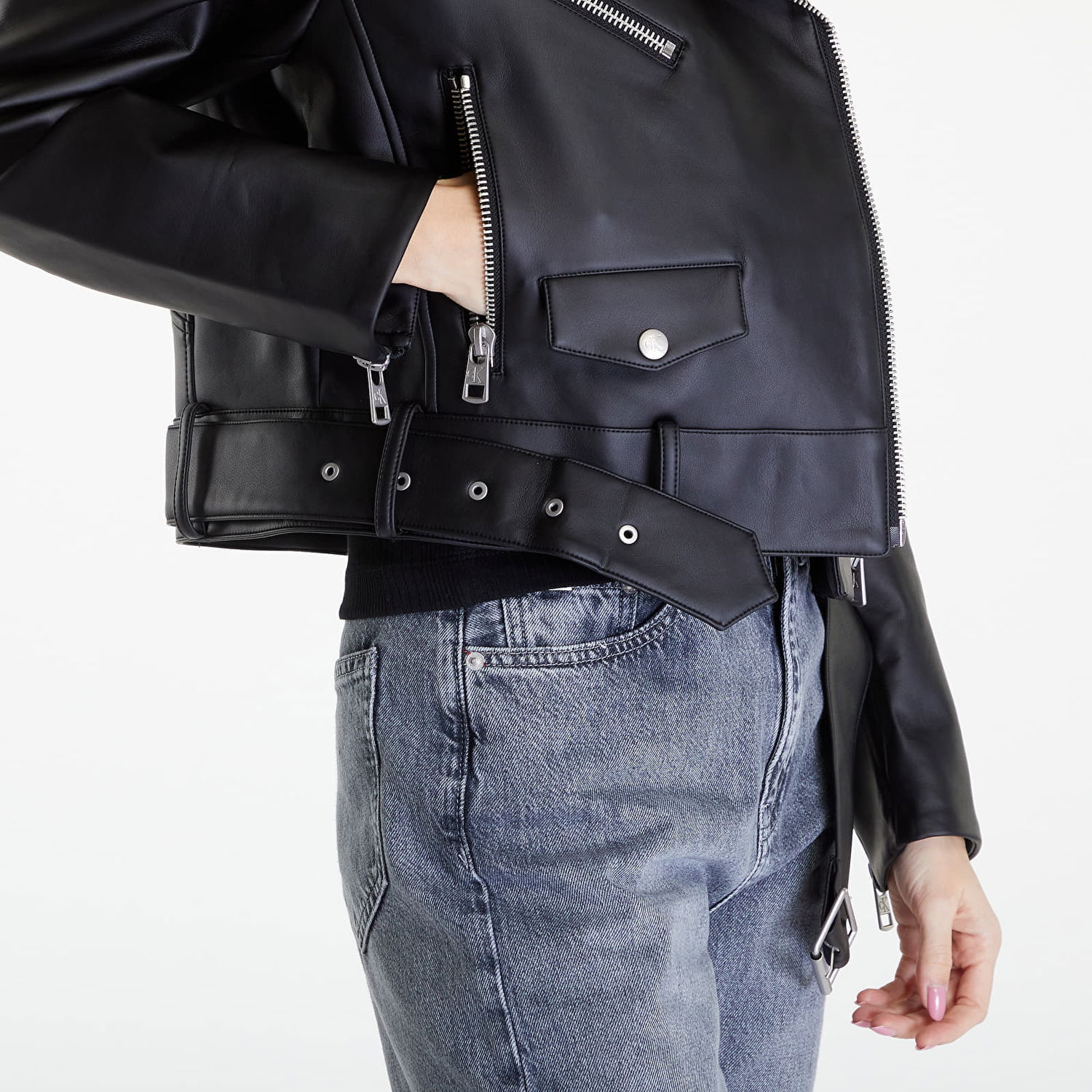 Jakke CALVIN KLEIN Classic Faux Leather Black Sort | J20J223448 BEH, 1