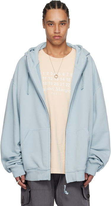 Sweatshirt Maison Margiela Maison Margiela Embroidered Logo Zip-Up Hoodie Blå | S50HG0047 M25017, 0
