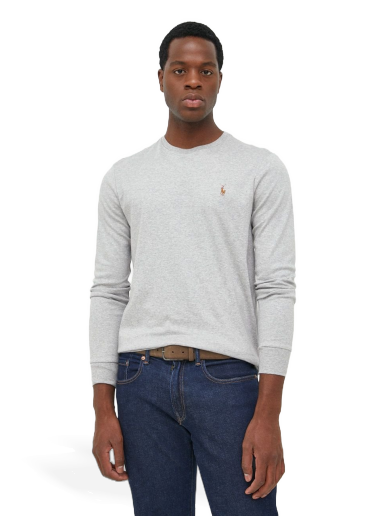 T-shirt Polo by Ralph Lauren Pony Cotton Long Sleeve T-Shirt Grå | 710760121004