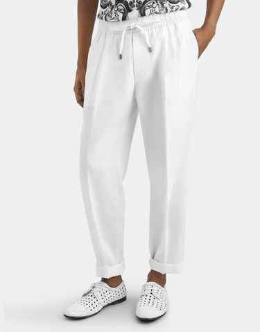 Bukser Dolce & Gabbana Dolce & Gabbana Linen Jogging Trousers 44 Hvid | GP12RZFU4JBW0111, 1