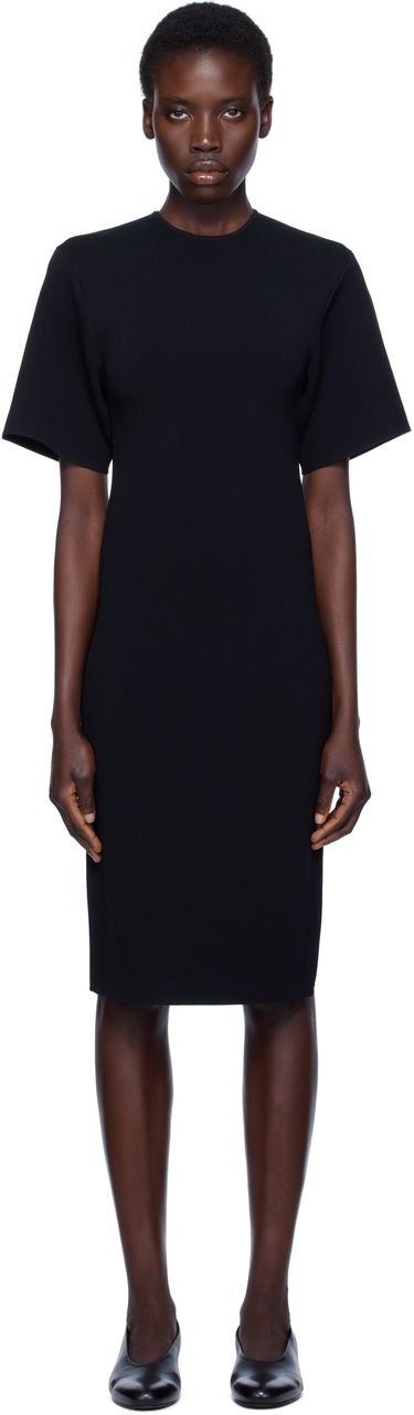 Kjole TOTEME TOTEME Knit Midi Tee Dress Sort | 253-WRD0232-YA0187, 0