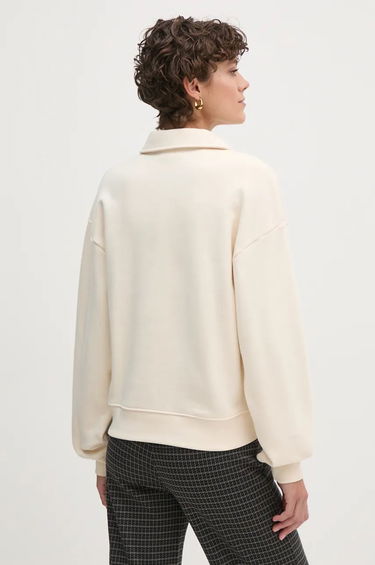 Sweatshirt Lacoste Women's Beige Polo Neck Sweatshirt Beige | SF2641, 2