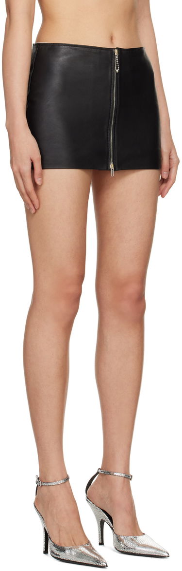 Nederdel BY FAR BY FAR Milena Leather Mini Skirt Sort | 24CRMMSSKBLCLTH, 1