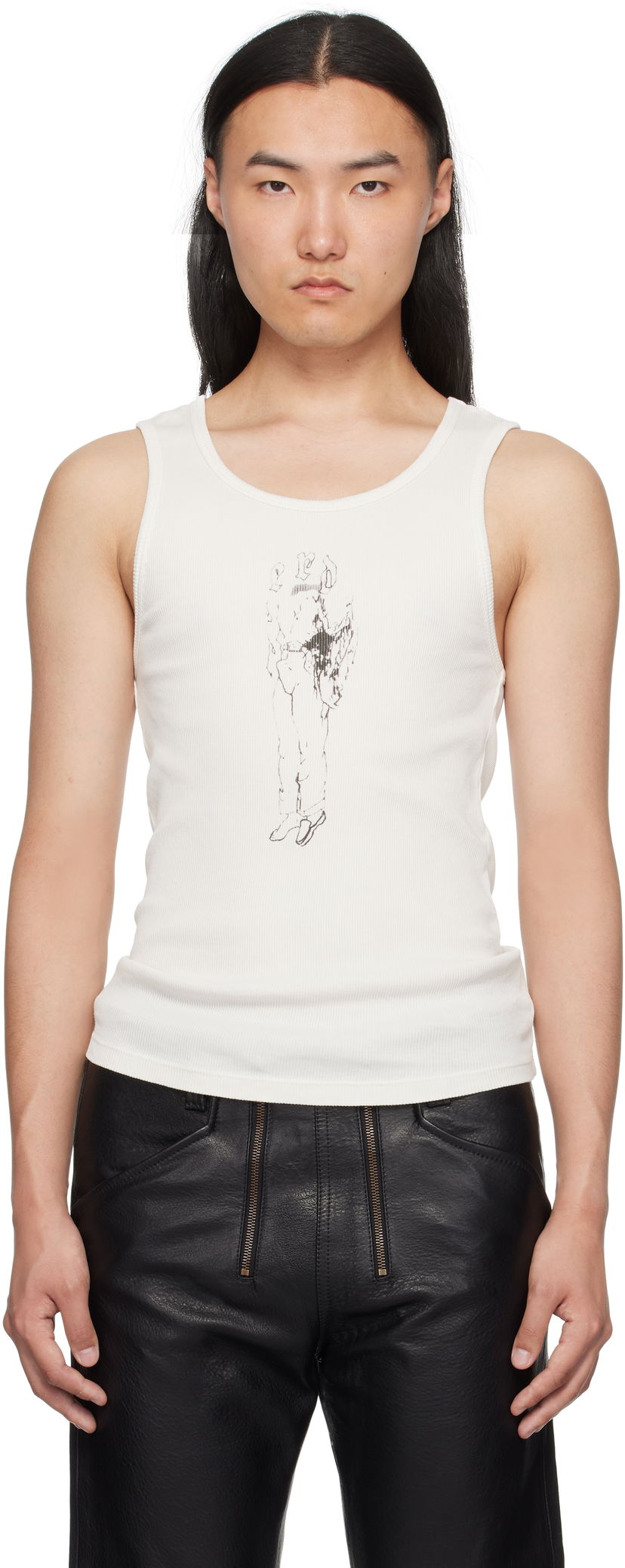 Tanktop Enfants Riches Déprimés Enfants Riches Déprimés Bad Professor Ribbed Tank Top Hvid | 010-837