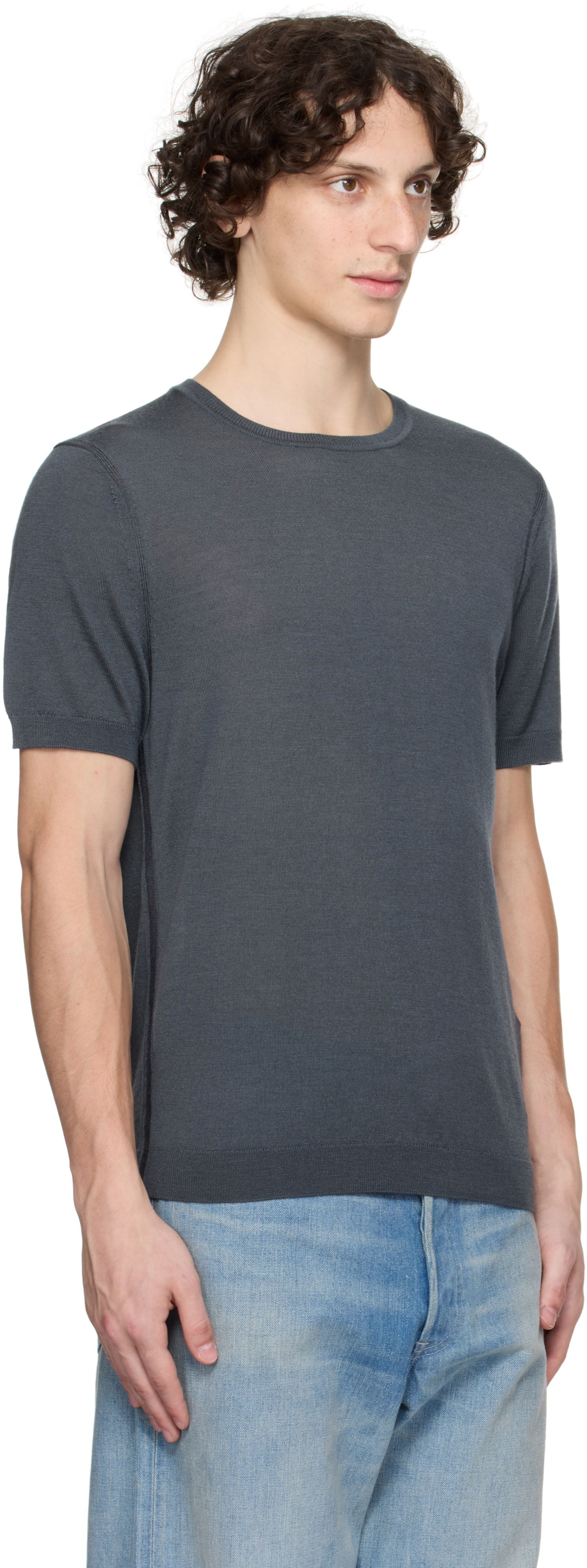 T-shirt rag & bone Rag & Bone Aulton Sweater T-Shirt Grå | MBS25P017BM17, 1