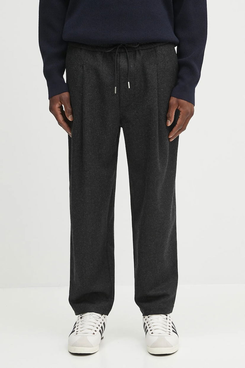 Bukser Drôle de Monsieur Drôle de Monsieur Le Pantalon Cropped Flanelle Wool Pants Grå | H.BP167.WV008