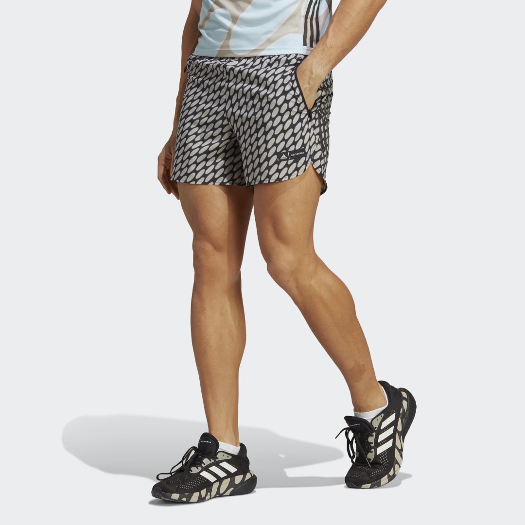Shorts adidas Originals Marimekko x Run Icons 3-Stripes Shorts Grå | HR8187, 0