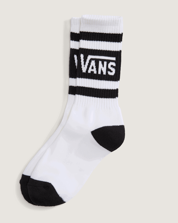 Sokker Vans Drop V Striped Logo Crew Socks Hvid | VN000Q92BLK, 0