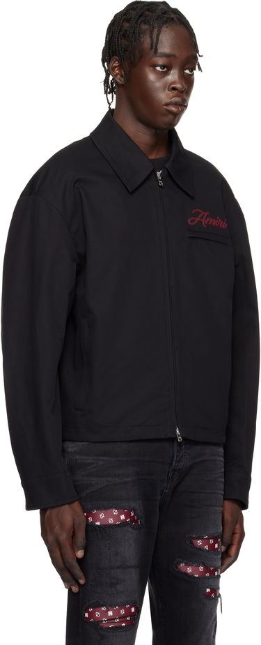 Jakke AMIRI Script Logo Zip Jacket Sort | AMOUBN1059, 1