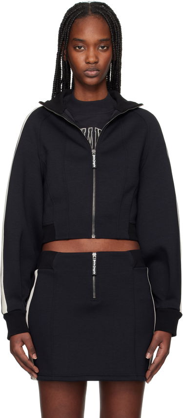 Træningsdragt Palm Angels Palm Angels Neoprene Cropped Track Jacket Mørkeblå | PWEA127S25FAB0011003, 0