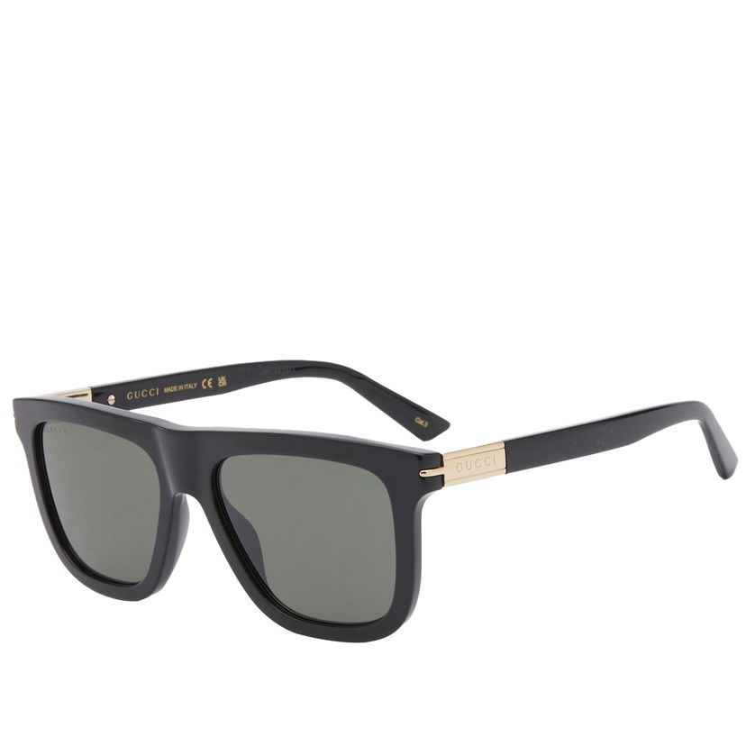 Solbriller Gucci Men's Web Ingot Sunglasses Black/Grey Sort | GG1502S-001