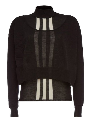 Sweater adidas Originals Y-3 Layered Knitted Crop Sweater Sort | DP7707